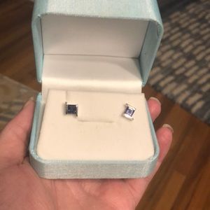 Amethyst silver earrings